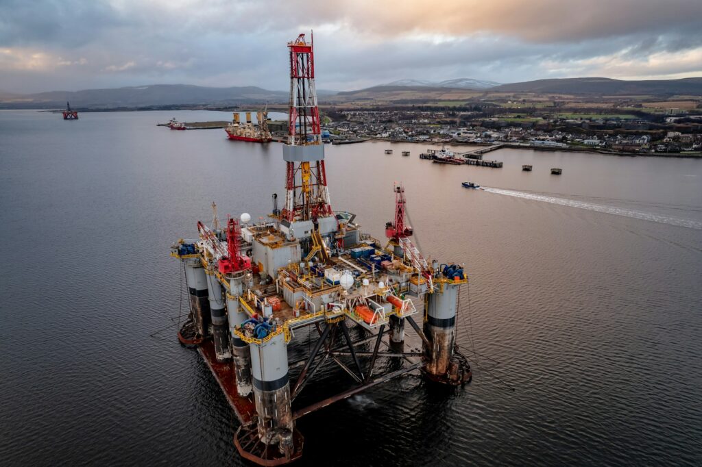 Oil and Gas Rig at Port